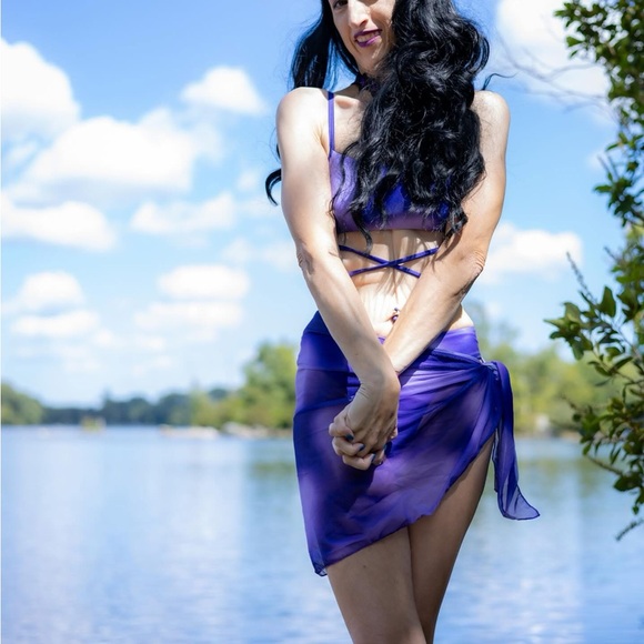 SHEIN Purple Ombre 3-Piece Bikini Set – Size S - Picture 4 of 4